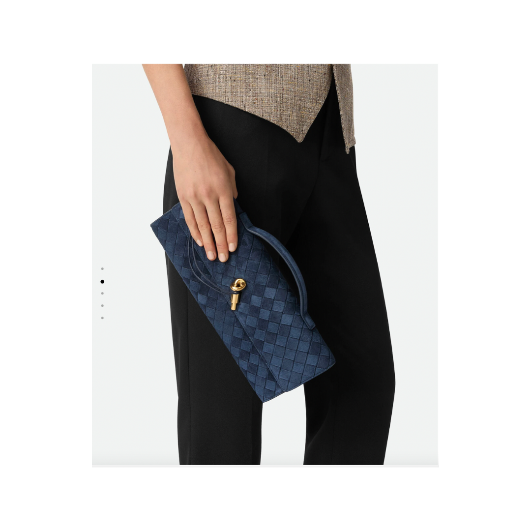 Suede Andiamo Clutch Bag