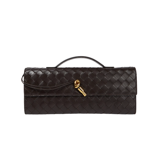Andiamo Intrecciato leather clutch