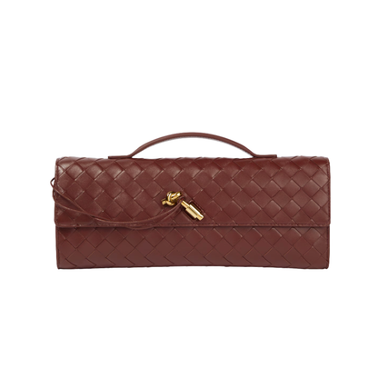 Andiamo Intrecciato leather clutch
