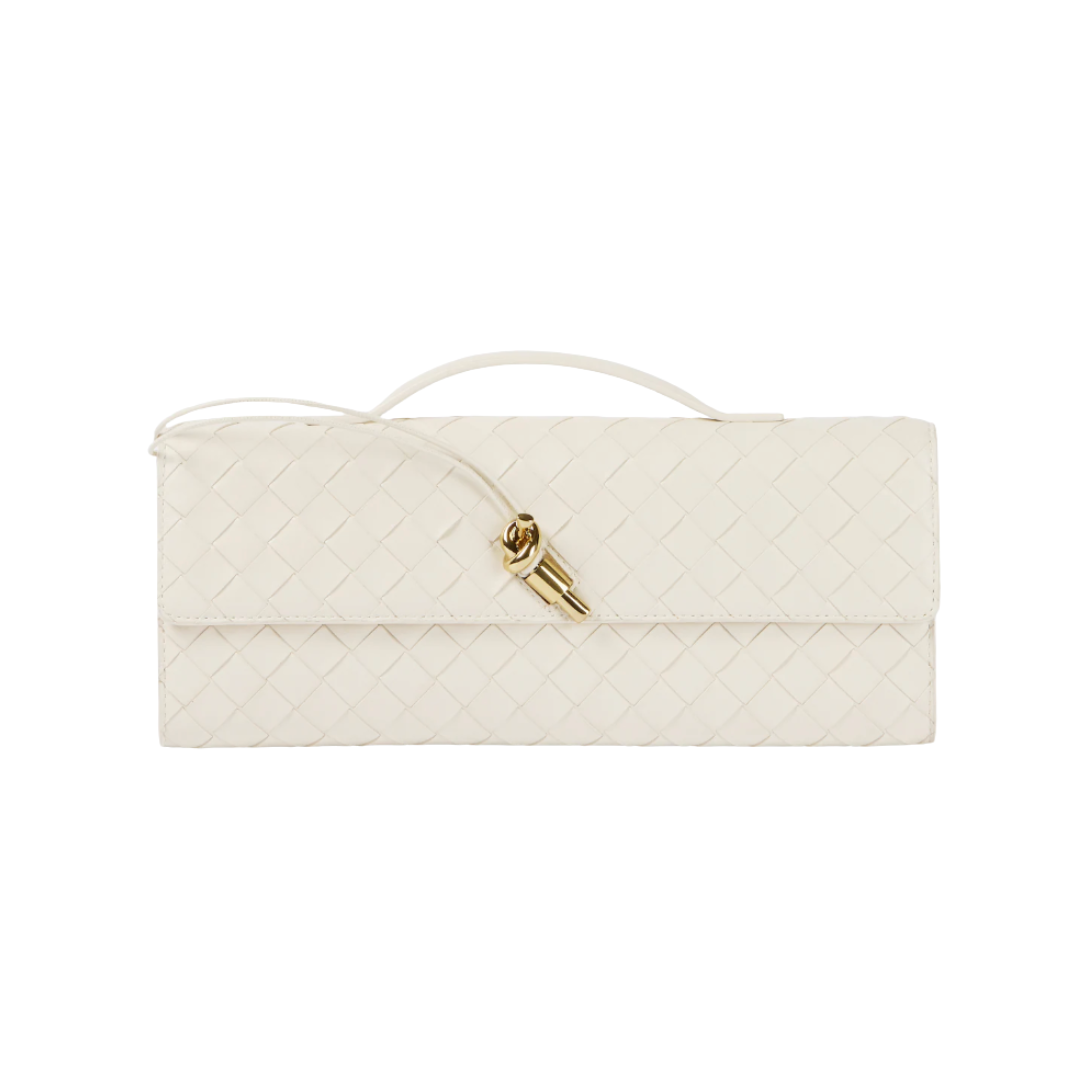 Andiamo Intrecciato leather clutch