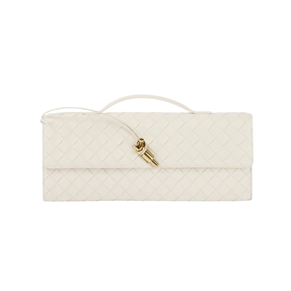 Andiamo Intrecciato leather clutch