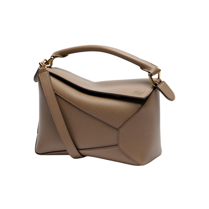 Puzzle Edge Small leather tote bag