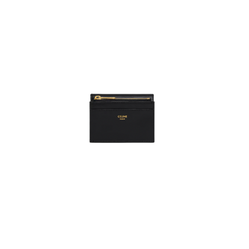 COMPACT WALLET WITH COIN TRIOMPHE IN Shiny calfskin