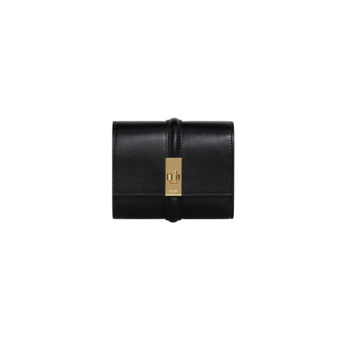 Small Trifold wallet 16 IN SATINATED CALFSKIN