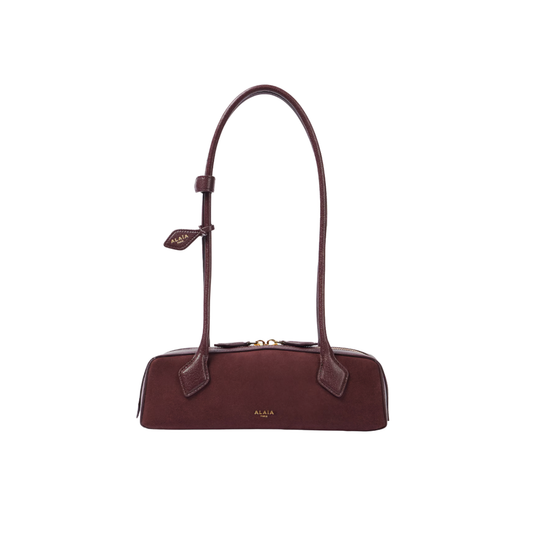 Le Teckel suede shoulder bag