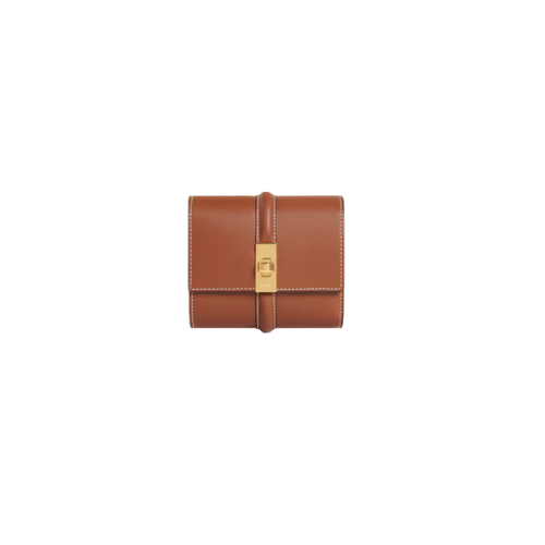 Small Trifold wallet 16 IN SATINATED CALFSKIN