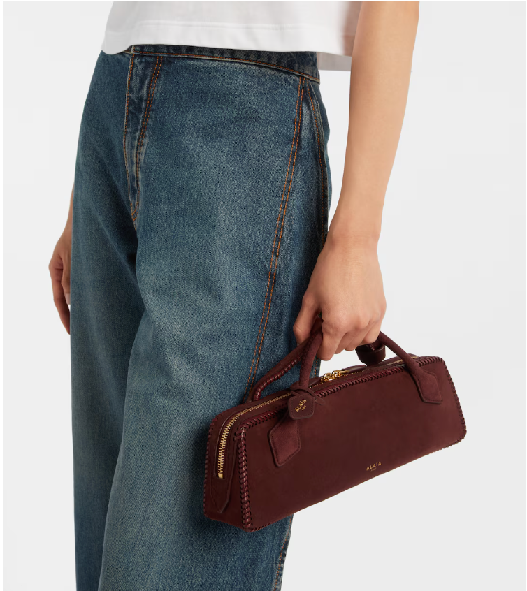 Le Teckel suede shoulder bag